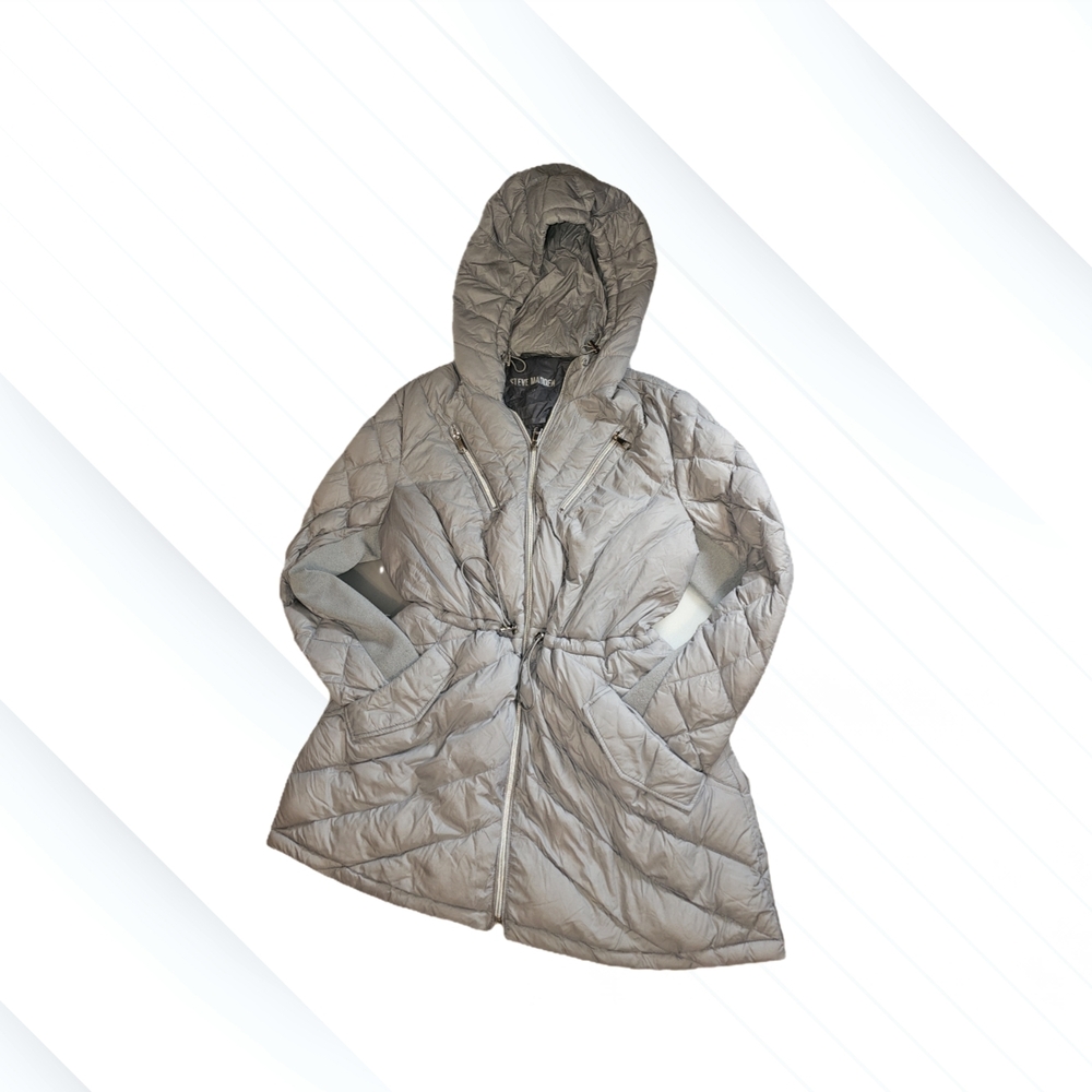 Steve Madden Women's Silver Puffer Coat